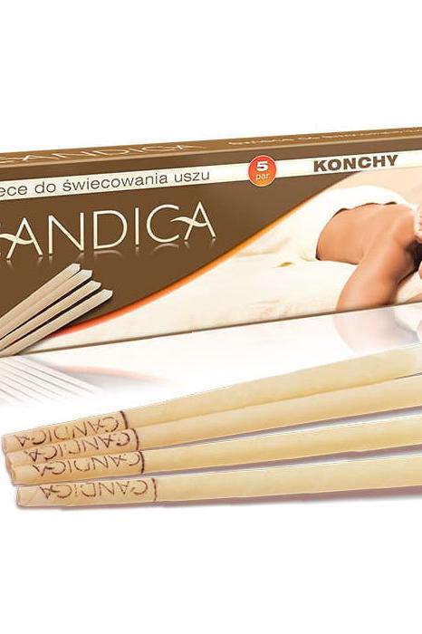 Aura Herbals Konchy Ear Candles, 5 pairs, made from 100% natural ingredients for relaxation and aromatherapy.