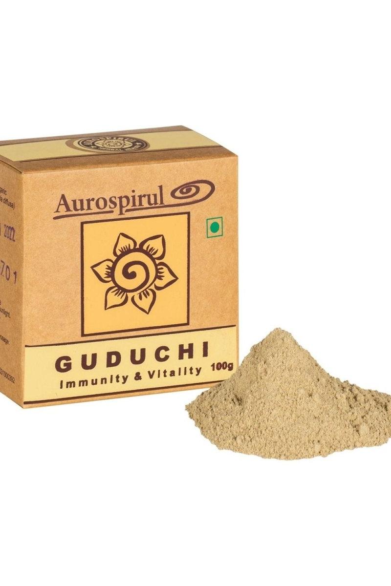 Aurospirul Guduchi powder in a box, promoting immunity and vitality, 100g.
