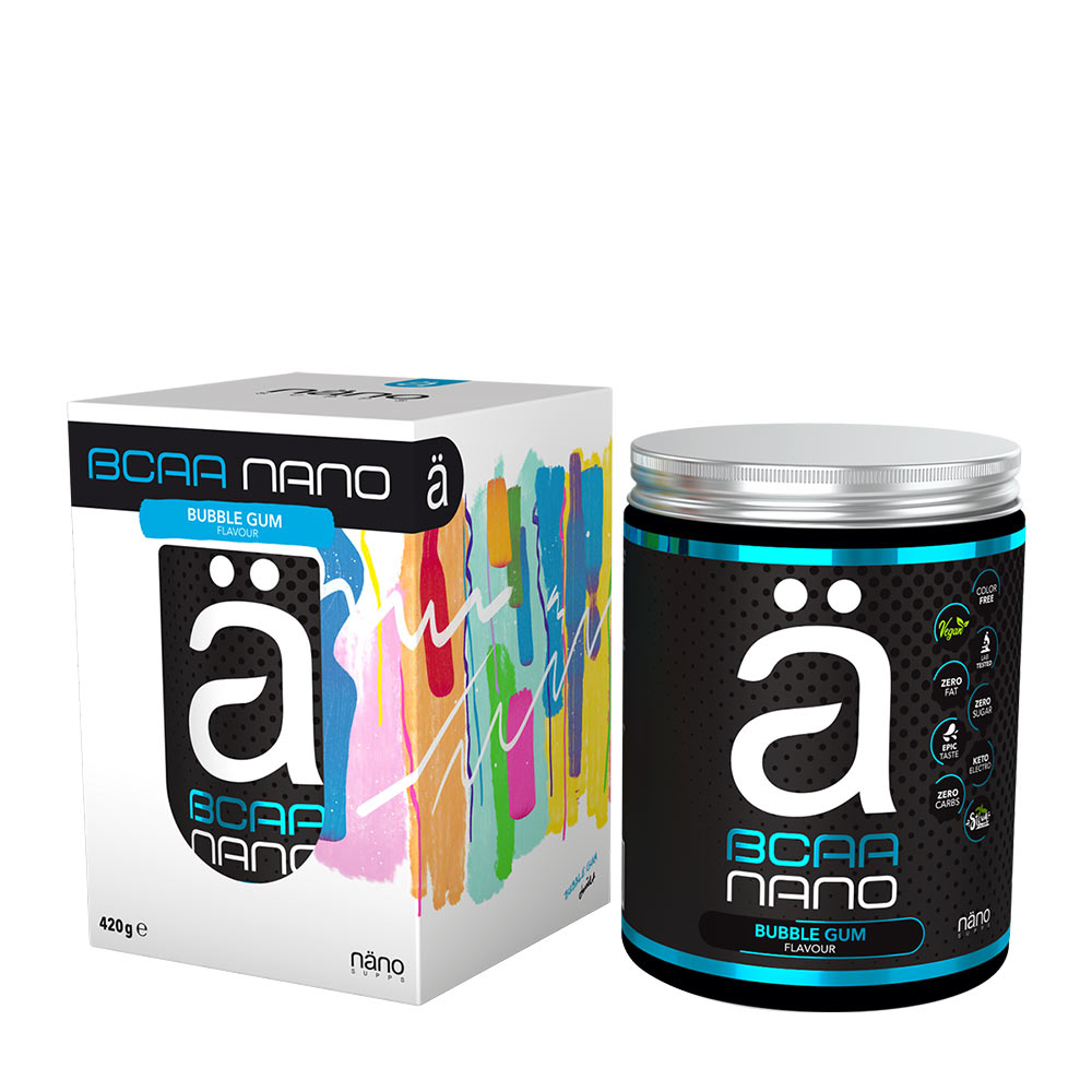 Nanosupps BCAA nano ingredienser etikett