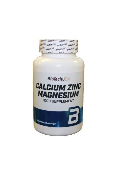 BioTech USA - Calcium Zinc Magnesium - 100 tablets - Nutri.se
