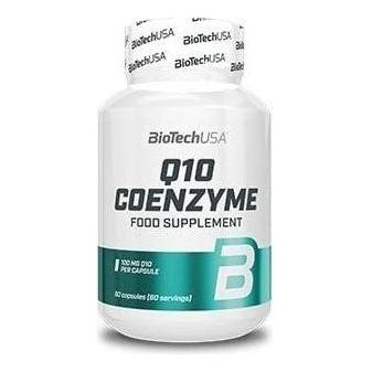 BioTech USA Q10 Coenzyme supplement bottle, 100mg, 60 capsules for health and energy support
