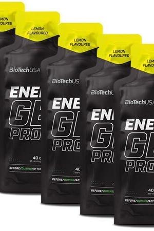 BioTechUSA Energy Gel PRO energy packs in lemon flavor for endurance athletes, enhancing performance and recovery.