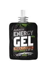 BioTechUSA Energy Gel in peach flavor, 60g package designed for energy during intensive training.