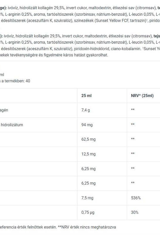 Nutritional values table for BioTechUSA Liquid Amino, Lemon flavor, detailing ingredients and amounts.