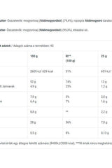 Nutritional information for BioTechUSA Peanut Butter showing calorie and ingredient details.