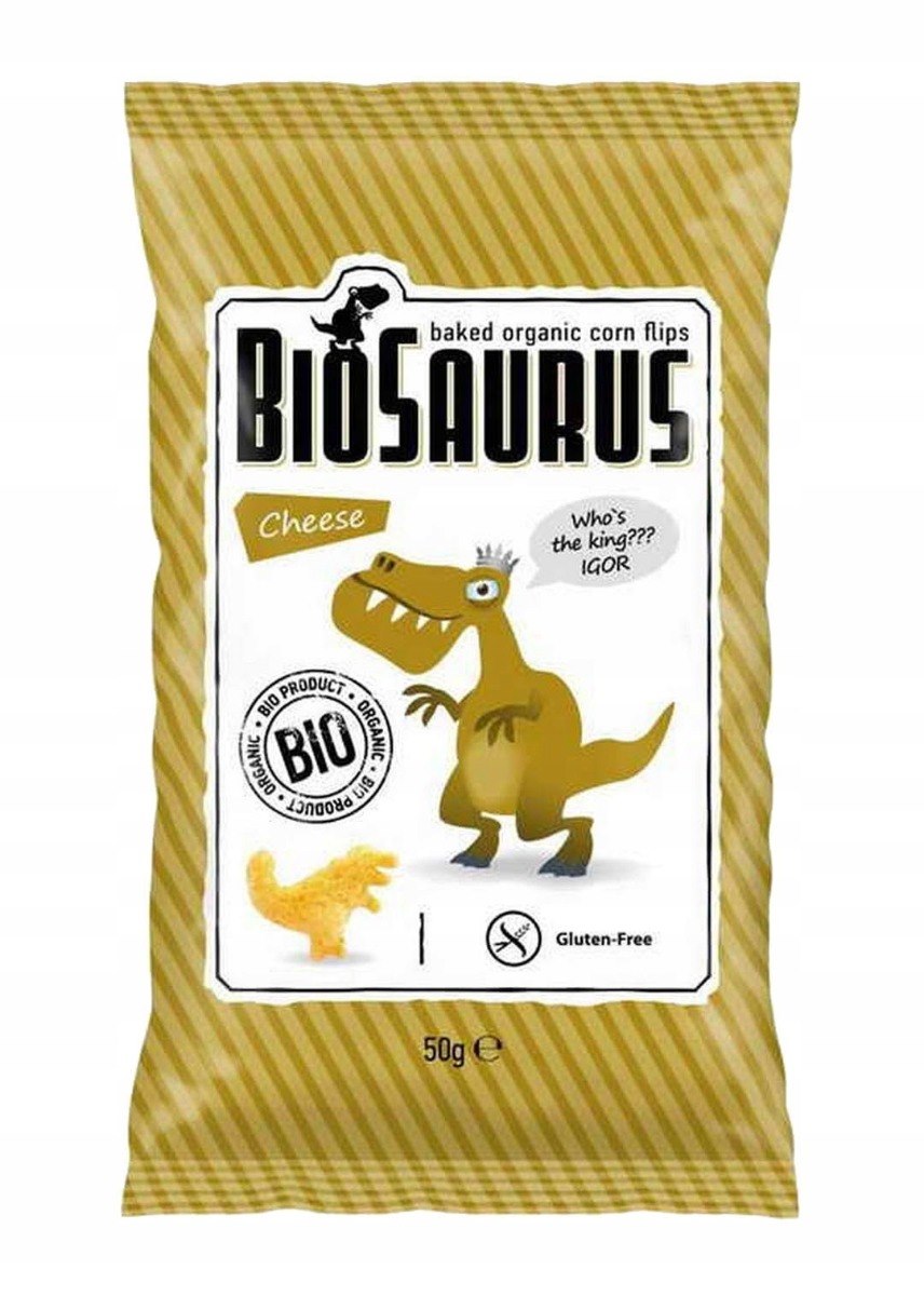 BIOSAURUS - Paistetut Luomu Maissisnacksit