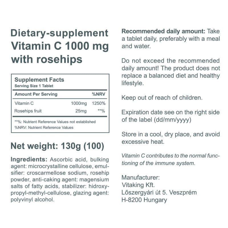 Vitaking - Vitamin C 1000mg - 100 Tabs