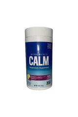 Natural Vitality Calm Magnesium Powder for relaxation and mood support, raspberry lemon flavor.