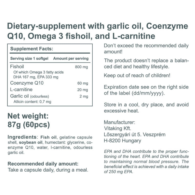Vitaking - Cardiolic - 60 Gelkapsler