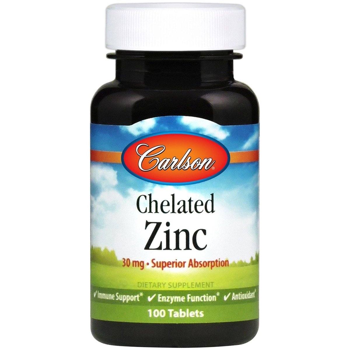 Carlson Labs - Chelated Zinc, 30mg - 100 tablets - Nutri.se