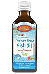 Carlson Labs Kid's The Very Finest Fish Oil, 800 mg Omega-3, supports heart and brain health, lemon flavored.