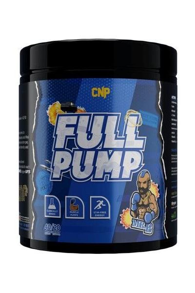 CNP Full Pump supplement jar, ideal for enhancing workout performance and blood flow to muscles.