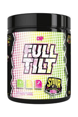 CNP Full Tilt Pre-Workout container with vibrant colors, designed to enhance focus and energy during workouts.
