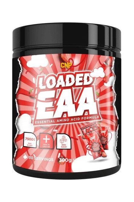CNP Loaded EAA supplement container, essential amino acid formula for muscle recovery and performance.