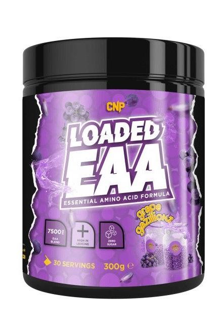 CNP Loaded EAA essential amino acid formula tub, 30 servings, promoting muscle recovery and performance.