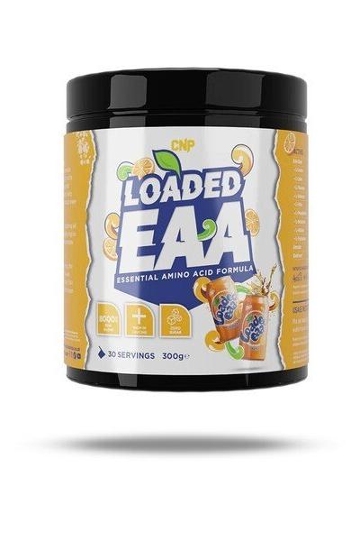 CNP Loaded EAA essential amino acid formula container with vibrant label and details on 30 servings.