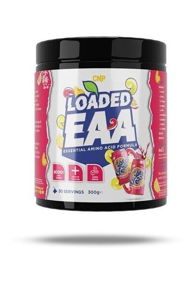 CNP Loaded EAA supplement tub, featuring essential amino acid formula for muscle recovery and performance.