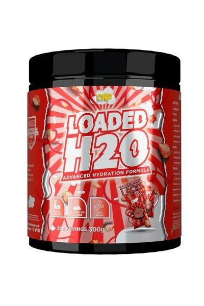 CNP Loaded H2O hydration formula packaging showcasing vibrant design and nutritional benefits.