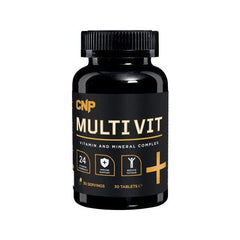 CNP Multi Vit vitamin and mineral complex bottle with 30 tablets, supporting immune health and overall well-being.
