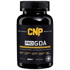 CNP Pro GDA supplement bottle for glucose control and metabolism support, 90 caps, high performance formulation.