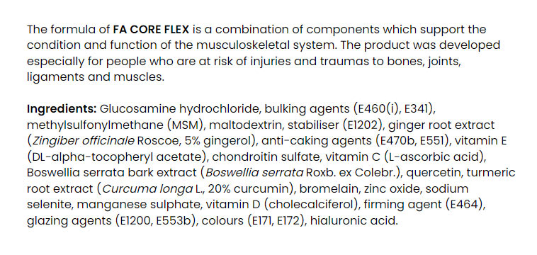 Fa - Flex Core - 120 tabl.