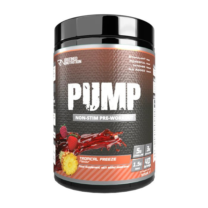 Refined Nutrition - Pump Non-Stim, Tropical Freeze - 500g