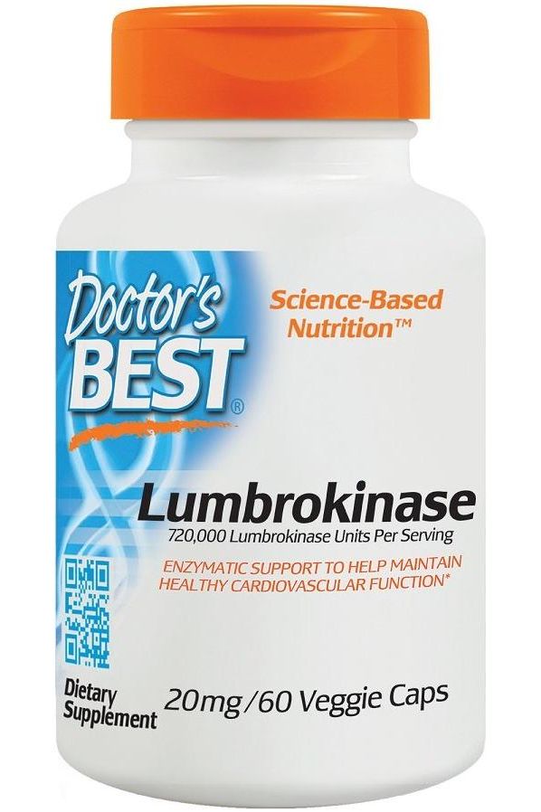 Doctor's Best - Lumbrokinase, 20mg - 60 vcaps - Nutri.se