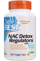 Doctor's Best NAC Detox Regulators supplement bottle for liver health and detox support.