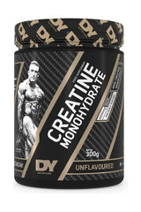 Dorian Yates Creatine Monohydrate 300g tub, unflavored dietary supplement for enhanced physical performance.