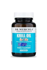 Dr. Mercola Krill Oil for Kids, 60 capsules, dietary supplement rich in omega-3, high bioavailability.