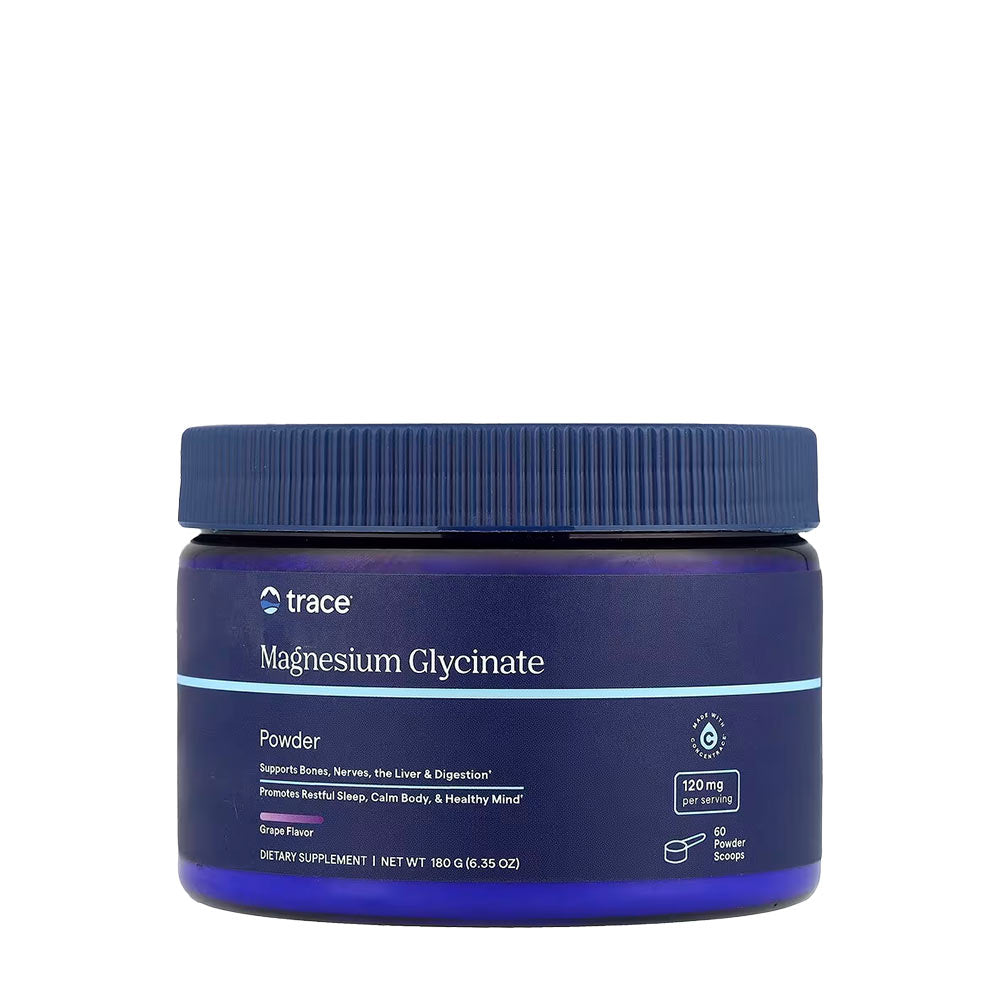 Trace Minerals - Magnesium Glycinate Powder, Grape - 180g