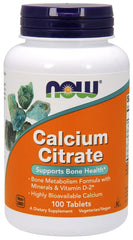 NOW Foods - Calcium Citrate With Minerals & Vitamin D-2 - 100 Tabs