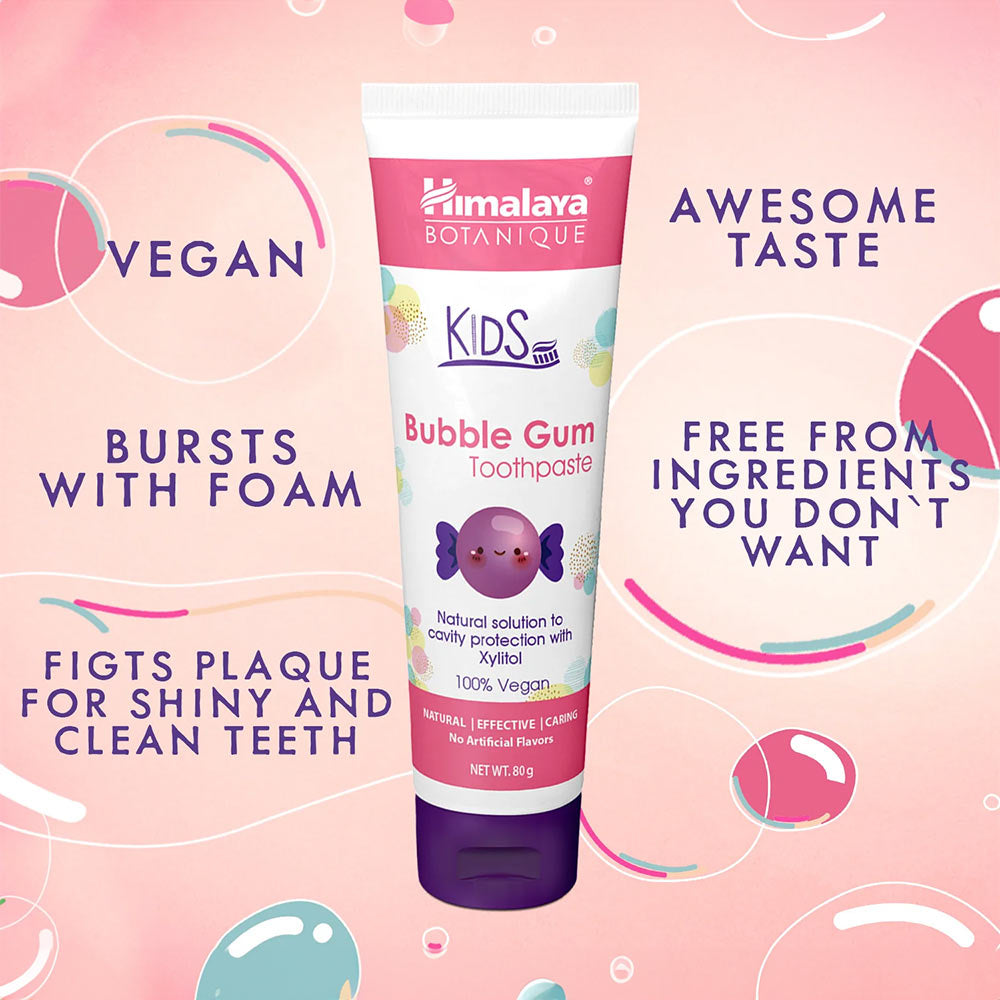 Himalaya Botanique - Kids Toothpaste, Bubble Gum - 80g