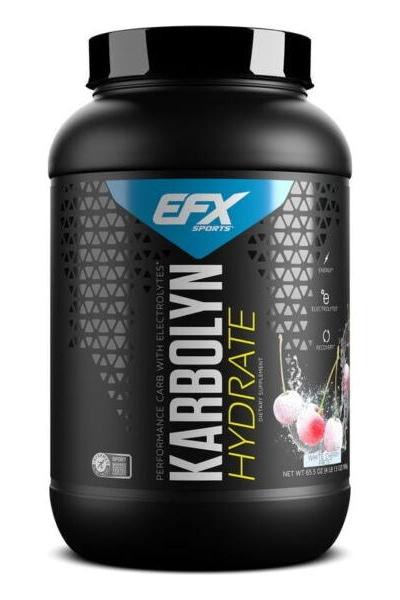 EFX Sports Karbolyn Hydrate, a sugar-free performance drink with electrolytes for energy and hydration.