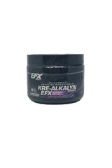 EFX Sports Kre-Alkalyn EFX Powder in a black container for enhanced strength and athletic performance.