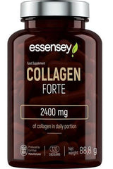 Essensey Collagen Forte collagen supplement with 2400 mg per dose, 120 capsules for improved skin and joint health.