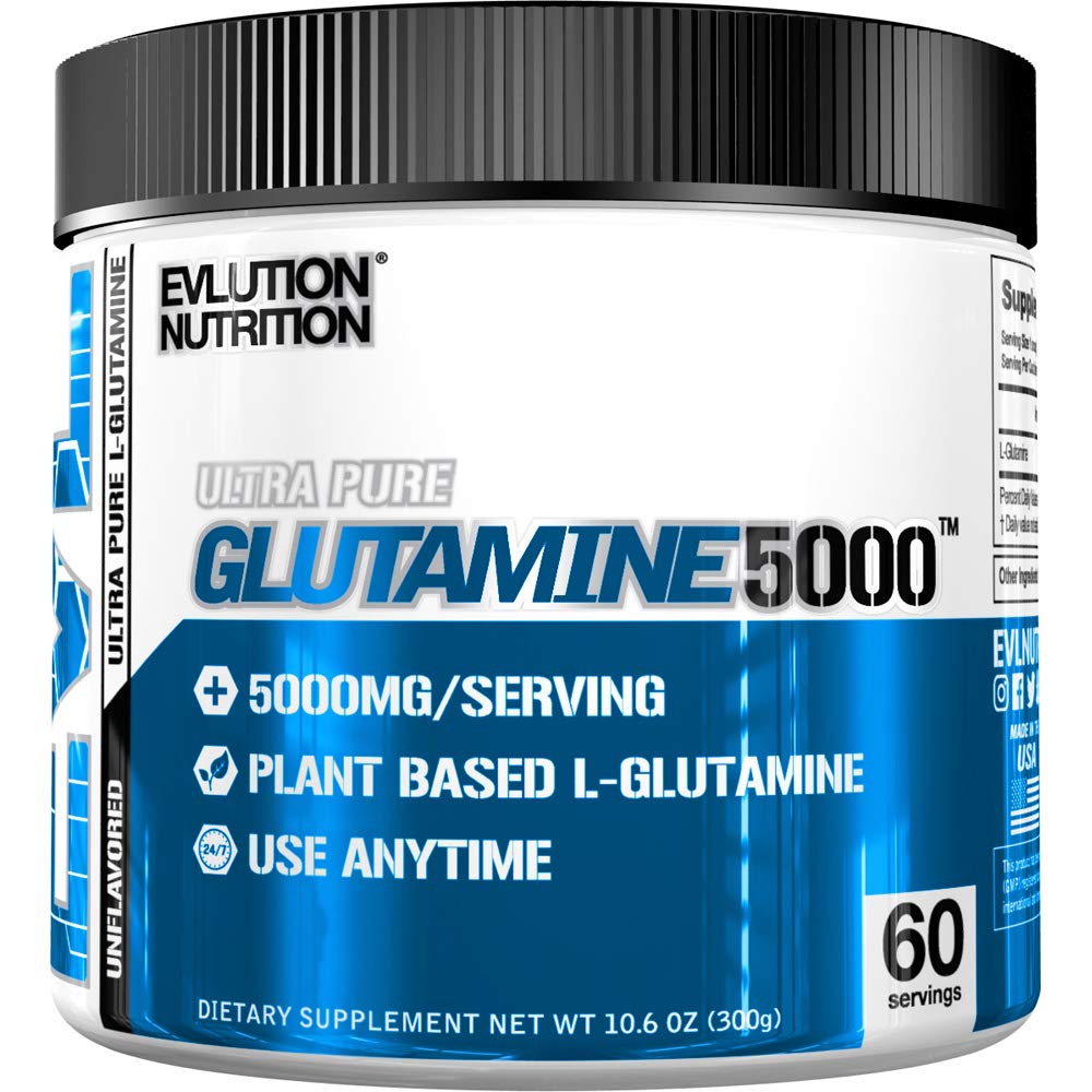 EVLution Nutrition - Ultra Pure Glutamine 5000, Unflavoured - 300 grams - Nutri.se