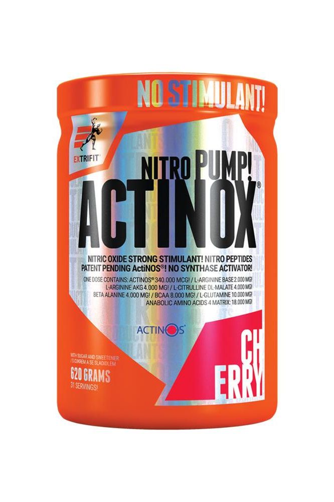 Extrifit Actinox Nitro Peptides container, cherry flavor, 620 grams for muscle growth and increased blood flow.