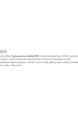 Ingredient list for Extrifit Elastor Joint Guard capsules including D-glucosamine and MSM.