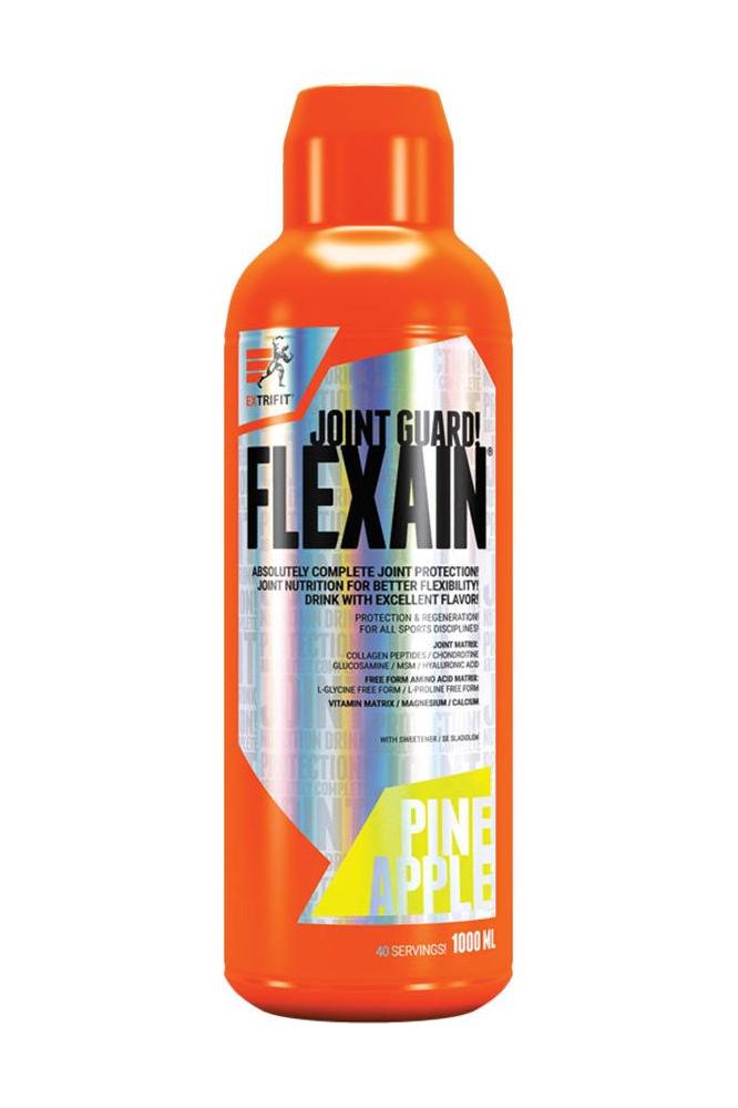 Extrifit Flexain Joint Guard, pineapple flavor, joint protection formula with 19 active ingredients, 1000 ml bottle.
