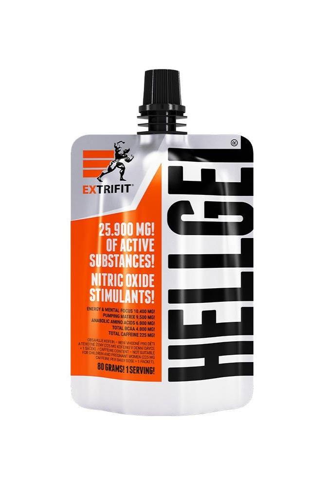 Extrifit Hellgel pouch with 25,900 mg active ingredients for nitric oxide boost in training.