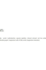 Ingredients list for Extrifit Zinc Chelate, including maltodextrine and gelatin capsule.
