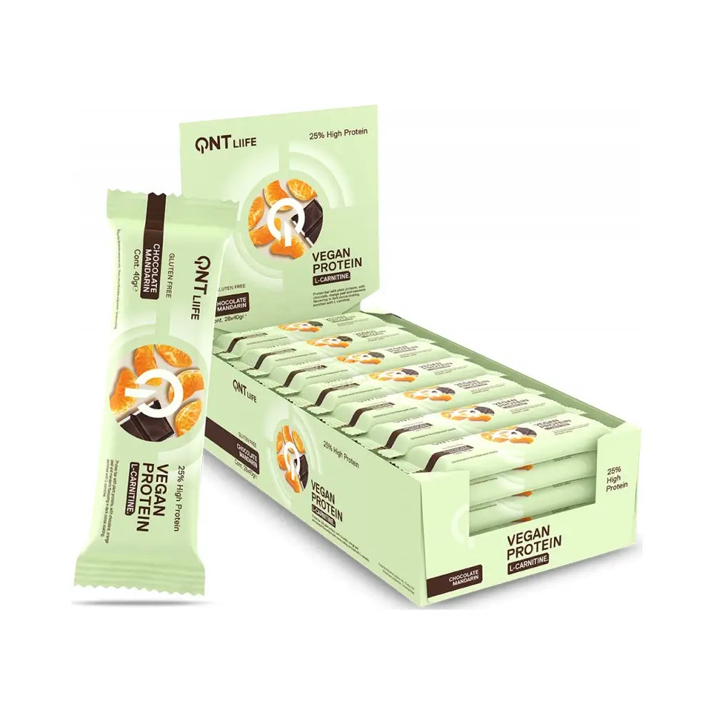 QNT - Vegan Protein Bar + L-Carnitine (28x40g)