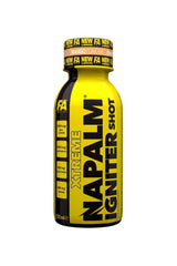 FA Napalm Igniter Shot in mango flavor, energy-boosting pre-workout supplement for athletes.