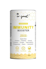 FA So Good! Immunity Booster, natural formula with superfoods for immune support, 180 g canister.