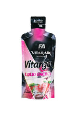 FA Vitarade VitargoI Liquid Energy energy gel in strawberry flavor, designed for athletes with concentrated carbohydrates.