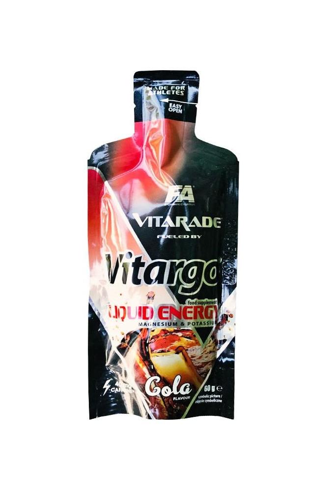 FA Vitarade VitargoI Liquid Energy gel pack in Cola flavor, designed for athletes, containing concentrated carbohydrates.