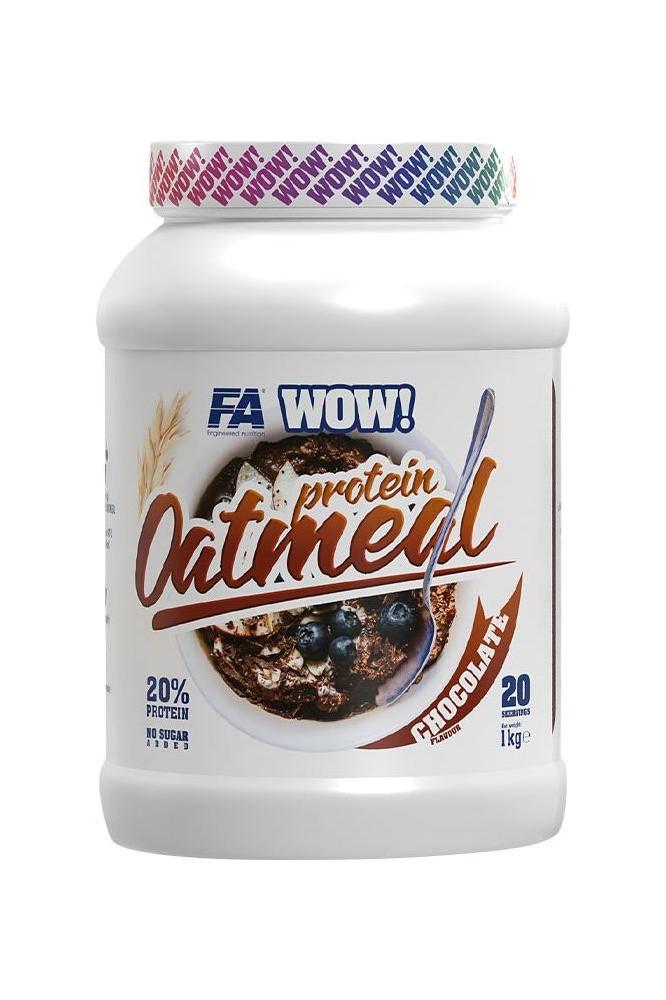 FA WOW! Protein Oatmeal in chocolate flavor, high protein instant oatmeal for muscle building.