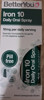 Iron 10 Daily Oral Spray järn 25ml framsida
