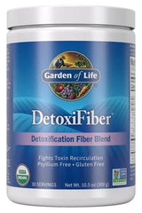 Garden of Life DetoxiFiber 300g container, natural detox fiber blend for optimal health and digestion.
